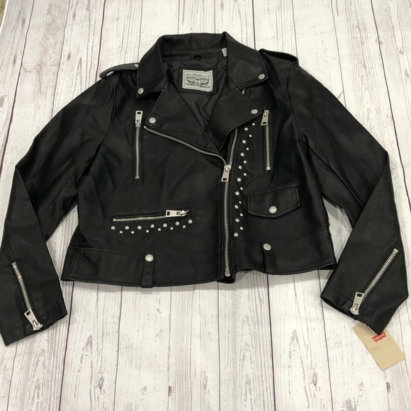 Levi's Faux Leather Asymmetrical Motorcycle Jacket - Picture 2 of 10